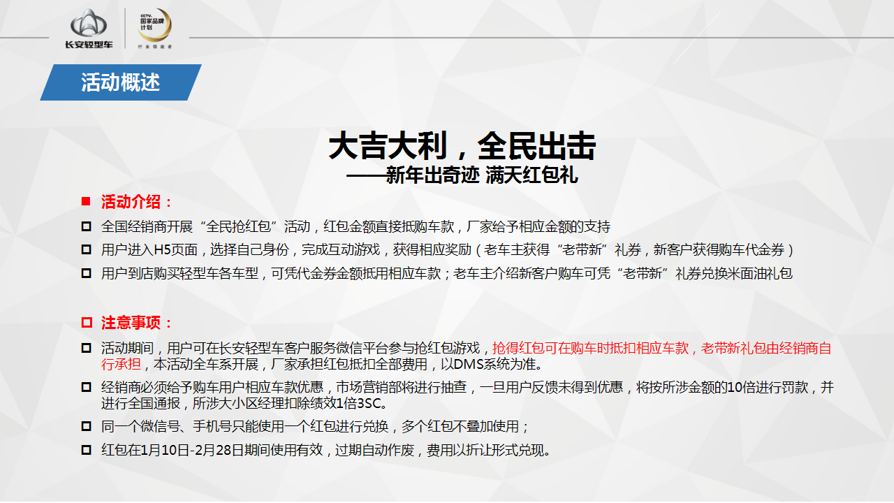 2018长安轻型车新年抢红包活动执行手册【汽车】【节庆策划】.pptx 第3页