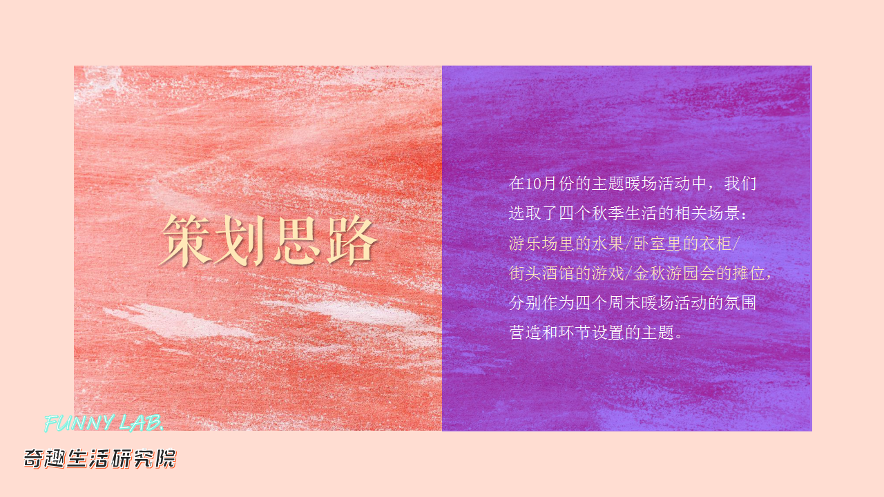 2020地产项目&ldquo;金秋十月&middot;奇趣生活研究院&rdquo;暖场系列活动策划方案【秋季暖场】.pptx 第3页