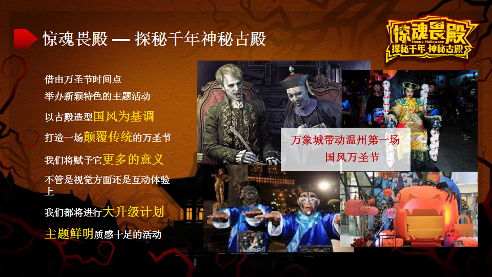 2019商业广场万圣节&ldquo;惊魂畏殿-探秘千年神秘古殿&rdquo;活动策划方案【商业地产】【万圣节】.pptx 第3页