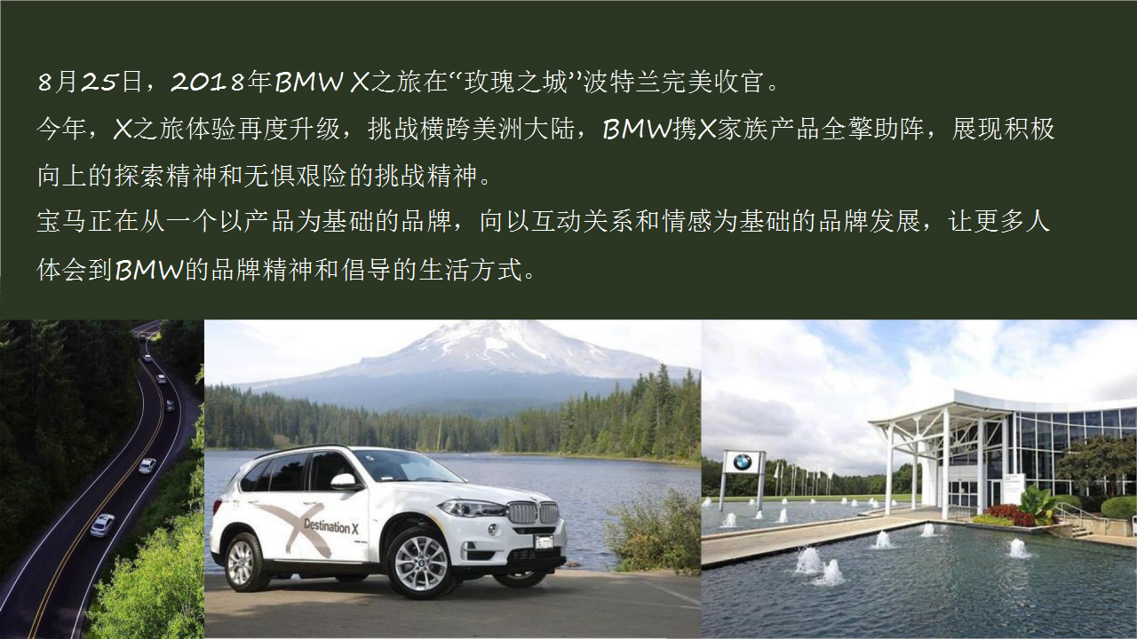 2018 BMW西区X家族体验之旅武汉站&ldquo;集精锐，探未知&rdquo;活动策划方案【汽车】【活动策划】.pptx 第3页