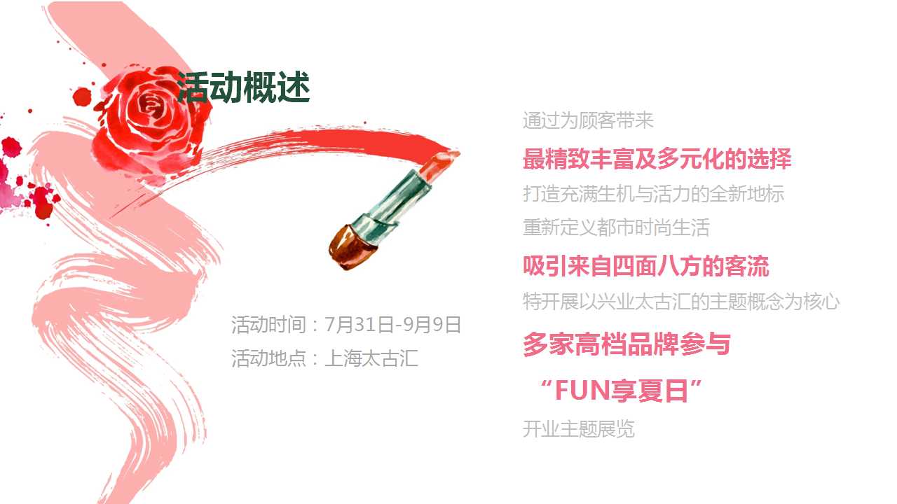 2018太古汇美妆工作室主题展览FUN享夏日活动策划方案【美妆】【活动策划】.pptx 第3页