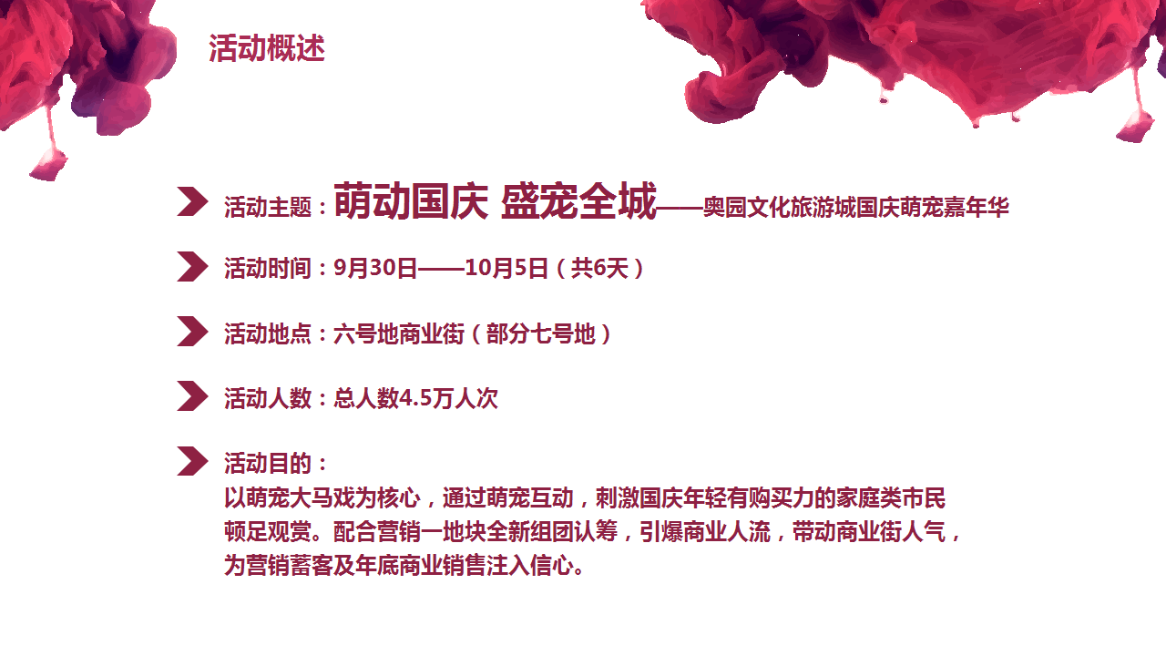 2018年奥园文化旅游城商业街开业国庆萌宠嘉年华方案【旅游】【节庆策划】.pptx 第3页