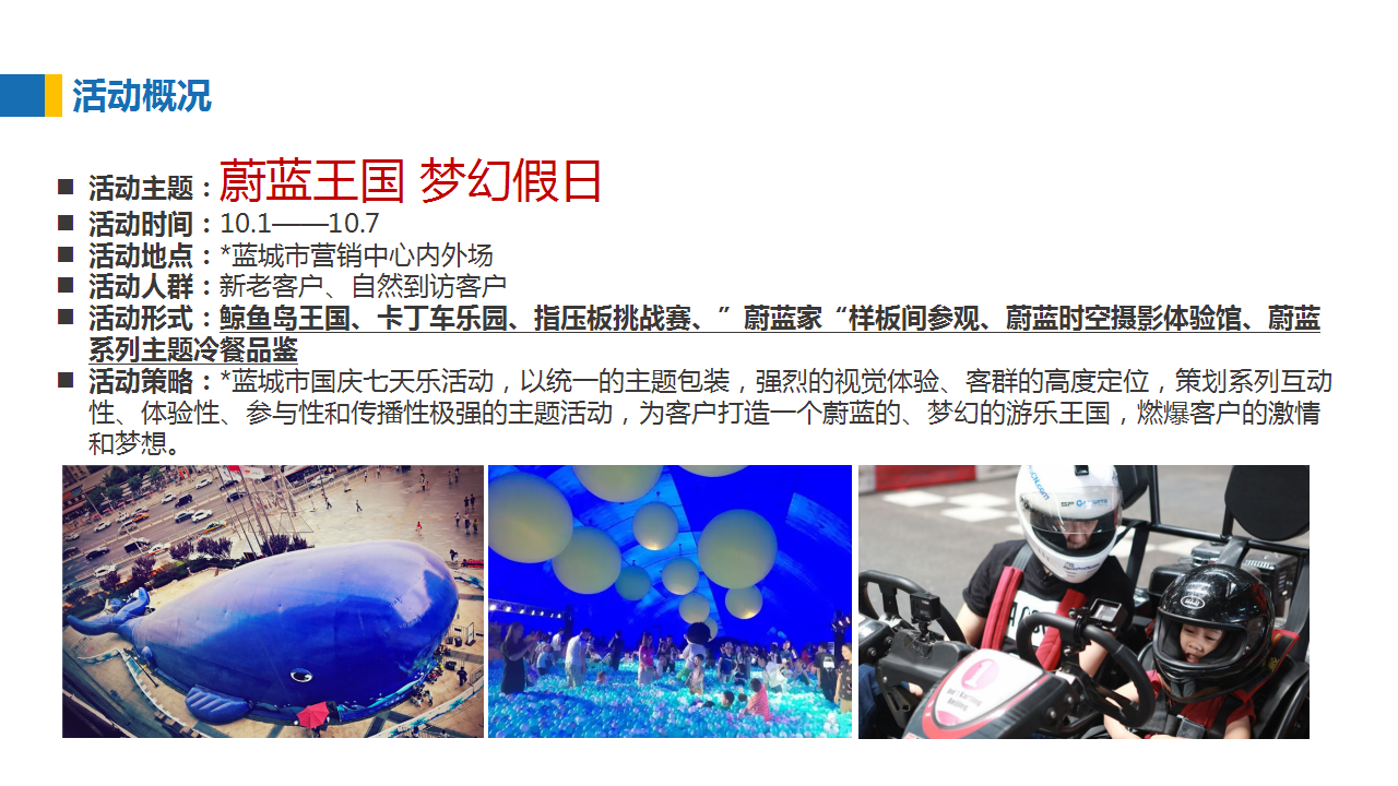 2018北辰蔚蓝城市十一鲸鱼岛卡丁车嘉年华主题活动细案【房地产】【活动策划】.pptx 第3页
