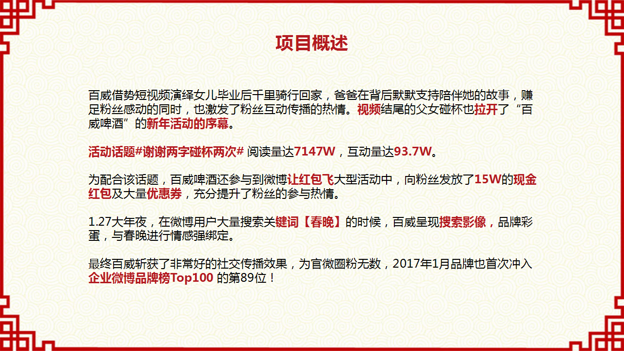 2017百威谢谢两字碰杯两次春节营销结案【快消品】【春节】.pptx 第3页