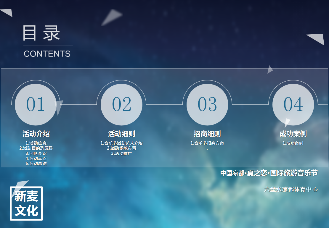 2017凉都夏之恋国际旅游音乐节活动招商方案-新麦文化【音乐节】【招商方案】.pptx 第2页