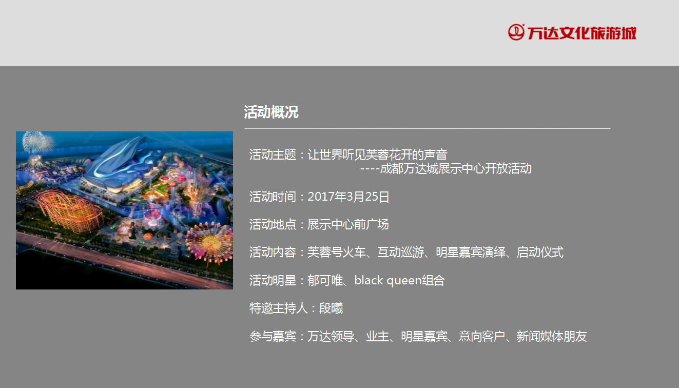 2017成都万达城展示中心开放活动策划案【开放活动】【旅游】.pptx 第3页