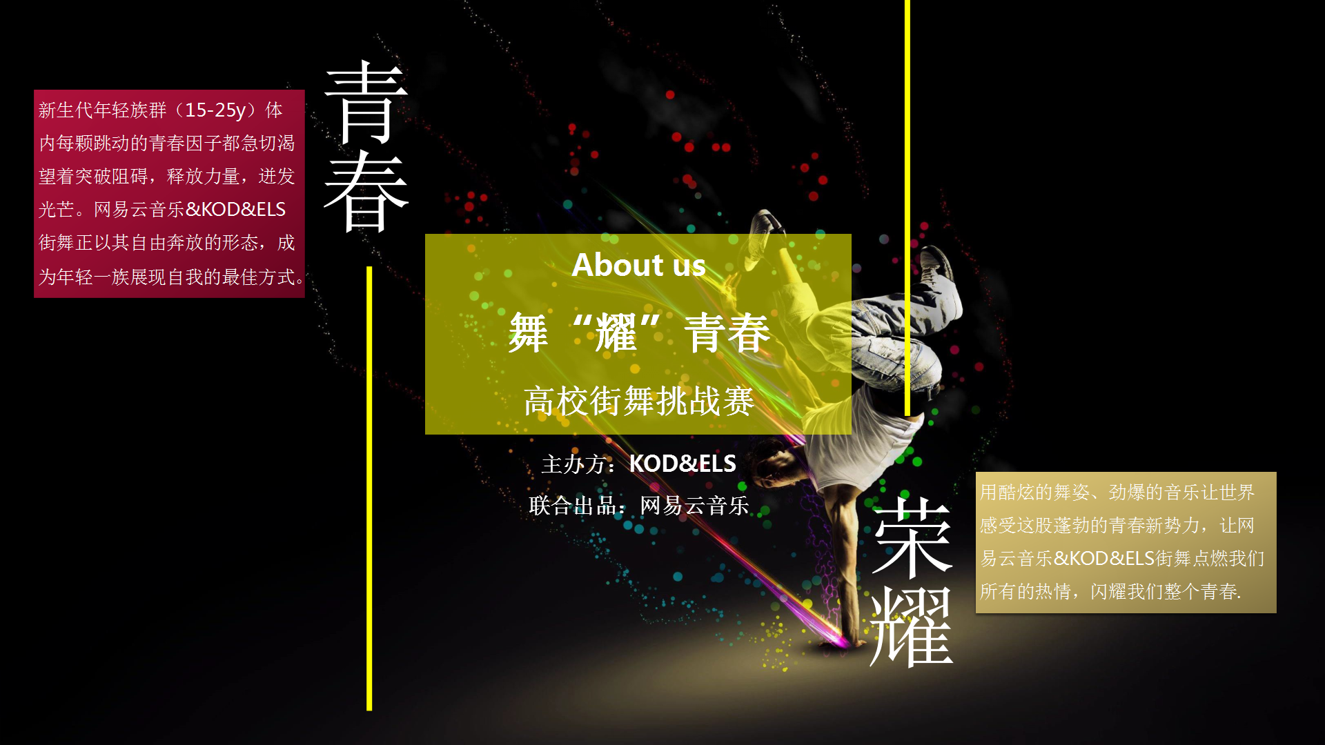 2018网易云音乐舞耀青春校园街舞大赛活动方案【互联网】.pptx 第2页