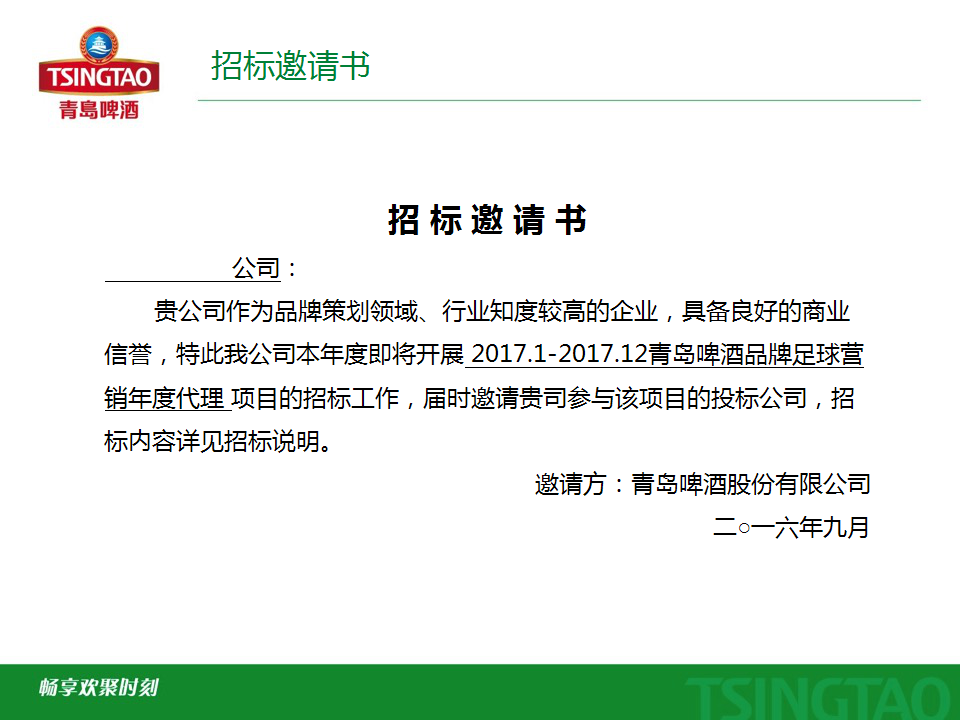 2017青岛啤酒足球营销年度代理竞标方案【足球】.pptx 第2页