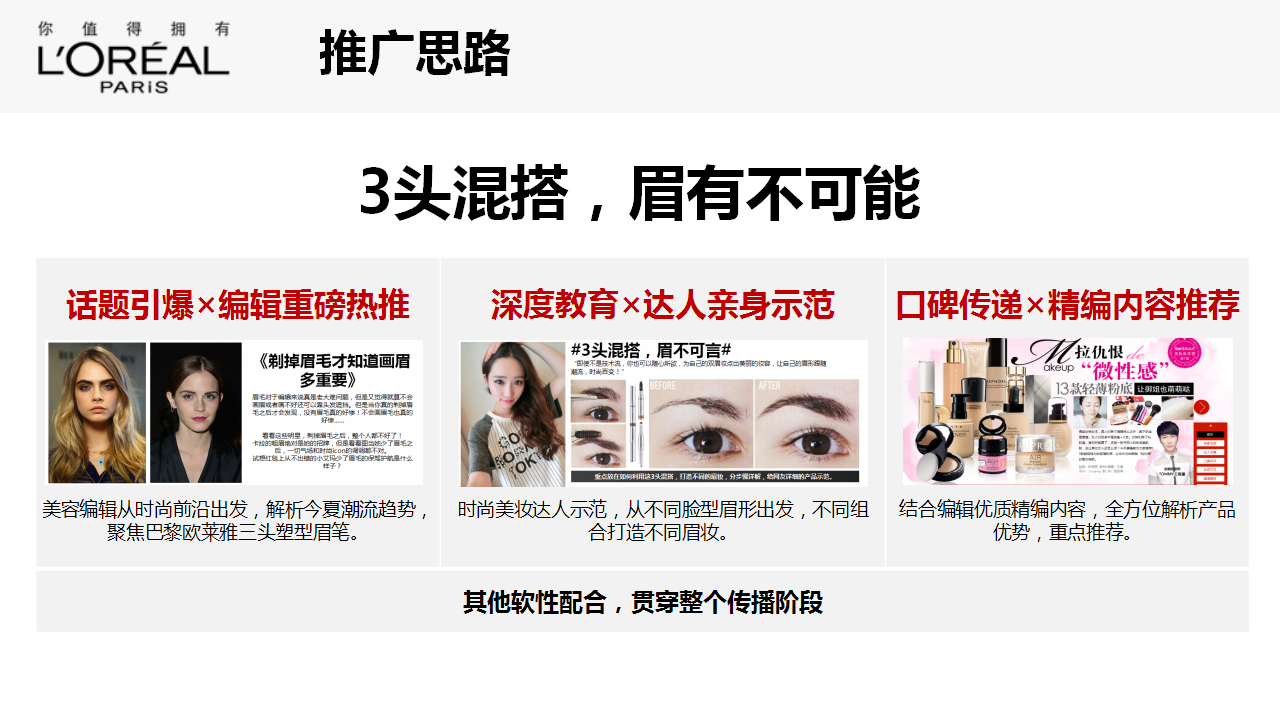 巴黎欧莱雅眉笔方案&times;瑞丽整合营销方案【美妆护肤】.pptx 第3页