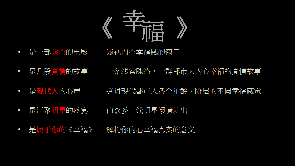 电影《幸福》娱乐营销策划案【电影】.ppt 第3页