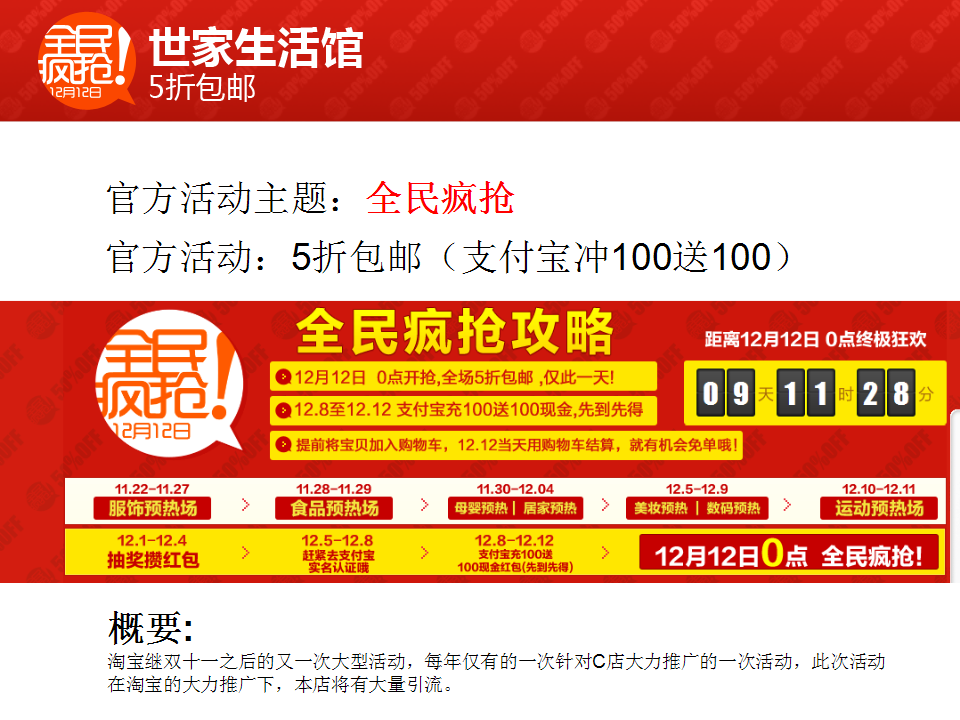 世家生活馆天猫旗舰店双十一活动策划全案【家居】.ppt 第3页