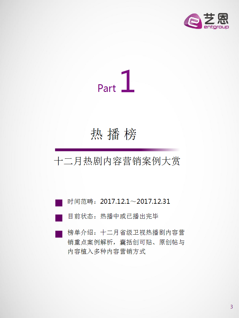 2018年1月连续剧内容营销指数榜单【电视剧】.pptx 第3页