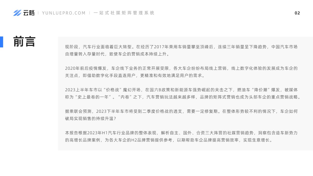 【云略】2023年H1汽车社媒营销趋势报告_ 第2页