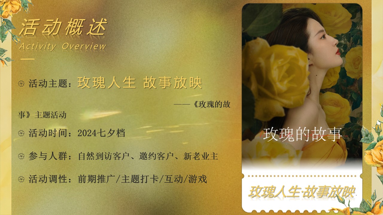 &ldquo;玫瑰人生&middot;故事放映&rdquo;2024七夕520情人节浪漫联谊主题策划活动方案【七夕活动】 第3页