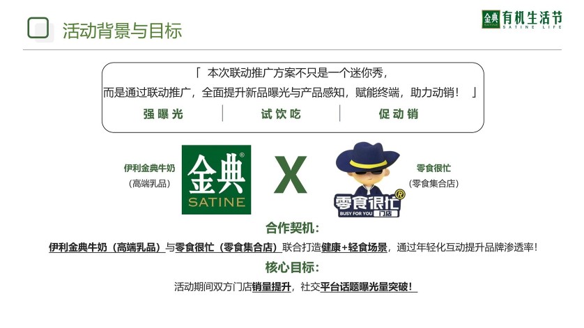 伊利金典牛奶&times;零食很忙联合推广方案【联名营销】 第2页