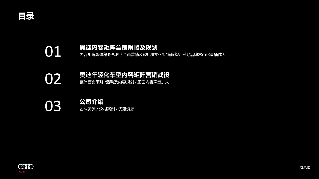 奥迪内容矩阵项目管理方案【汽车】【新媒体矩阵运营】 第3页